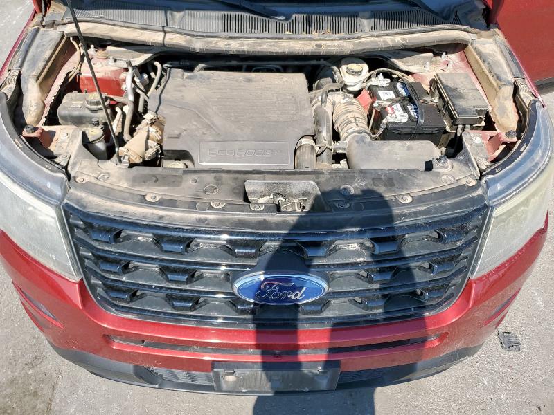 1FM5K8GT0HGD40732 - 2017 FORD EXPLORER SPORT RED photo 12
