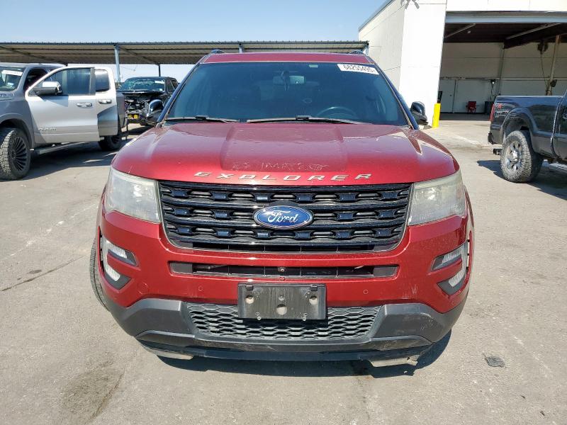 1FM5K8GT0HGD40732 - 2017 FORD EXPLORER SPORT RED photo 5