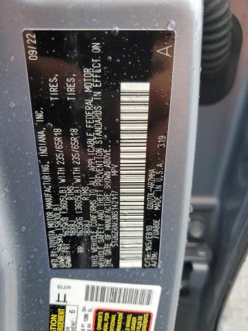 5TDGZRAH3NS142117 - 2022 TOYOTA HIGHLANDER XLE BLUE photo 12