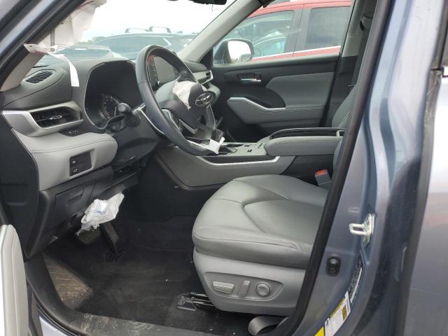 5TDGZRAH3NS142117 - 2022 TOYOTA HIGHLANDER XLE BLUE photo 7