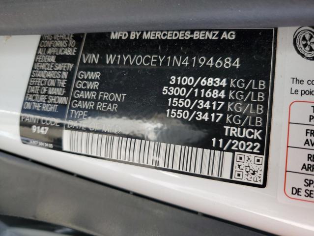 W1YV0CEY1N4194684 - 2022 MERCEDES-BENZ METRIS WHITE photo 12