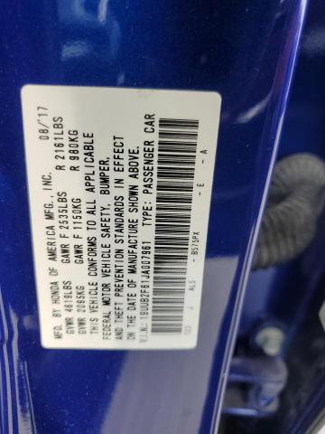 19UUB2F61JA007961 - 2018 ACURA TLX TECH+A Синий фото 12