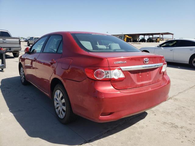 2T1BU4EE0CC861052 - 2012 TOYOTA COROLLA BASE RED photo 3