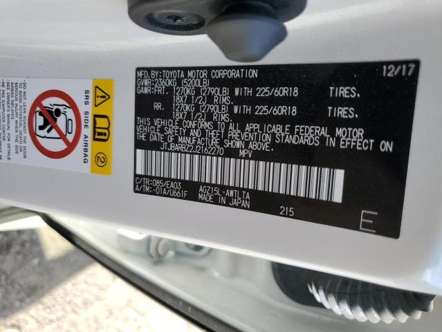 JTJBARBZ2J2162270 - 2018 LEXUS NX 300 BASE 白色 照片 12