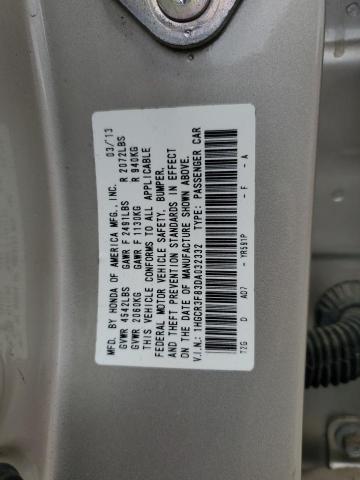 1HGCR3F83DA032332 - 2013 HONDA ACCORD EXL 金色 照片 12