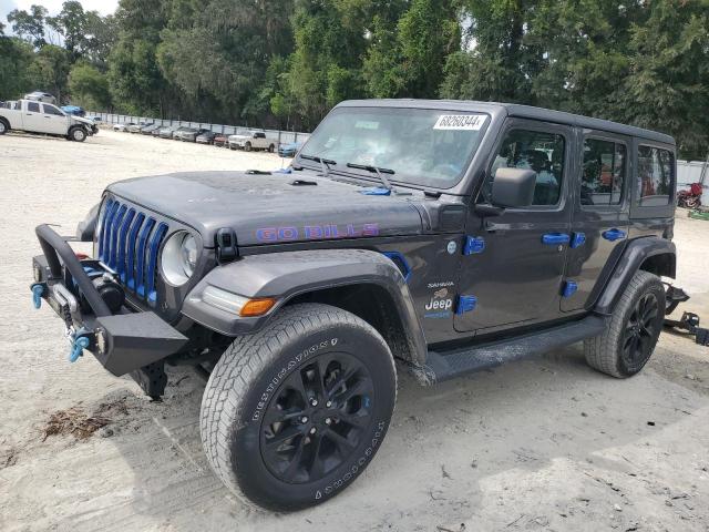 1C4JJXP64NW274472 - 2022 JEEP WRANGLER U SAHARA 4XE GRAY photo 1