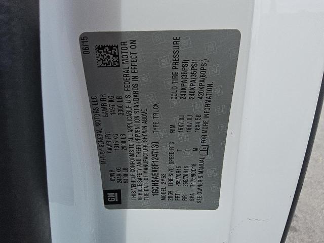 1GCHSAEA8F1247130 - 2015 CHEVROLET COLORADO 白色 照片 12