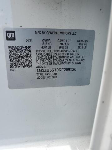 1G1ZB5ST0RF209120 - 2024 CHEVROLET MALIBU LS თეთრი ფოტო 13