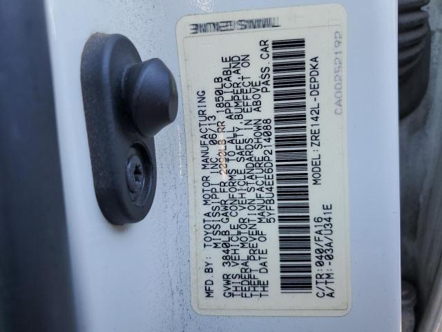 5YFBU4EE6DP214088 - 2013 TOYOTA COROLLA BASE WHITE photo 12