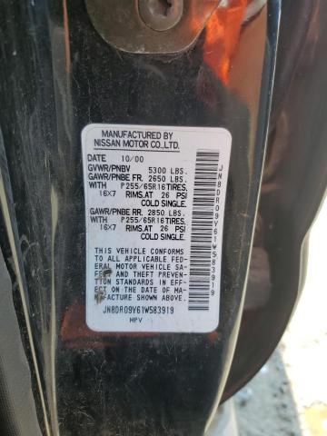JN8DR09Y61W583919 - 2001 NISSAN PATHFINDER LE 黑色 照片 13