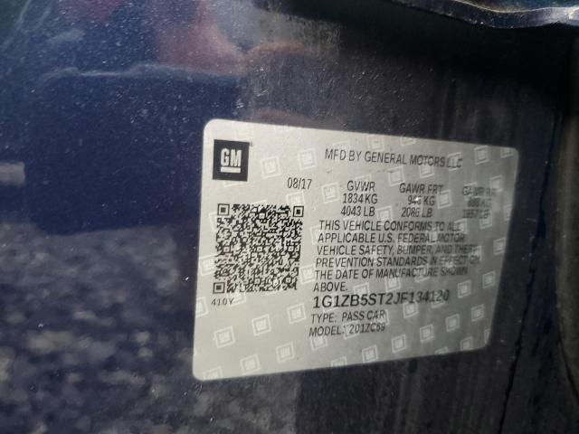 1G1ZB5ST2JF134120 - 2018 CHEVROLET MALIBU LS أزرق صورة 12