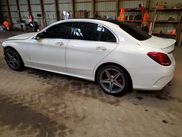 55SWF4KB5FU031607 - 2015 MERCEDES-BENZ C 300 4MAT WHITE photo 2