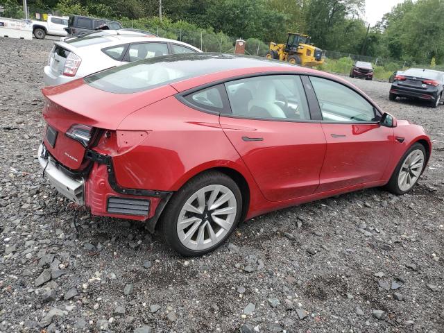 5YJ3E1EB1MF058267 - 2021 TESLA MODEL 3 Червоний фото 3