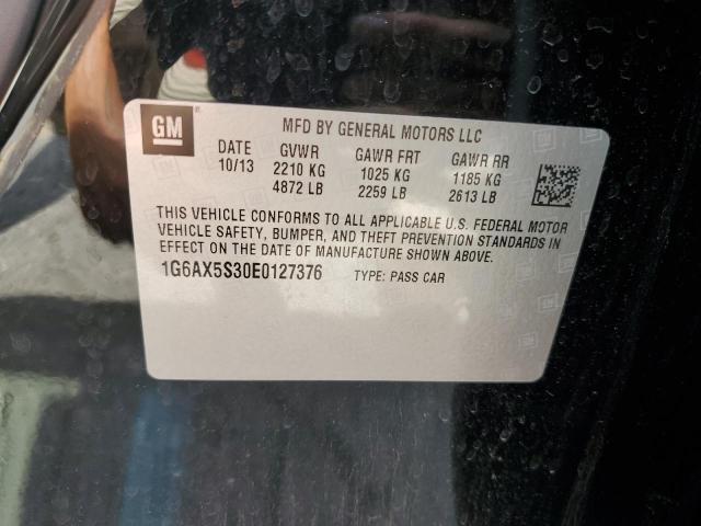 1G6AX5S30E0127376 - 2014 CADILLAC CTS LUXURY COLLECTION BLACK photo 12