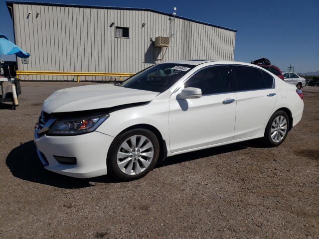 1HGCR3F95EA033623 - 2014 HONDA ACCORD TOURING WHITE photo 1