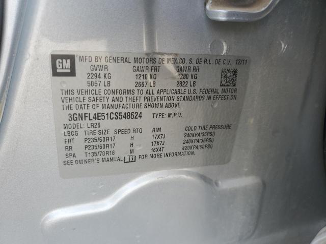 3GNFL4E51CS548624 - 2012 CHEVROLET CAPTIVA SPORT Күміс фото 13