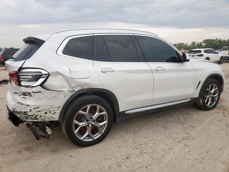 5UXTY3C00M9F11262 - 2021 BMW X3 SDRIVE30I თეთრი ფოტო 3