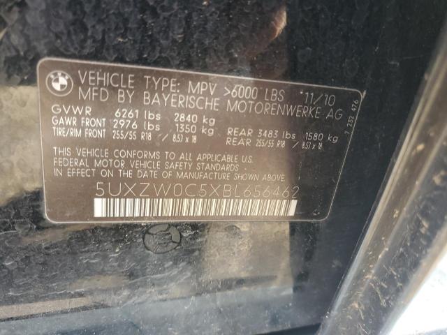5UXZW0C5XBL656462 - 2011 BMW X5 XDRIVE35D BLACK photo 13