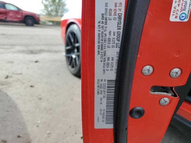 2C3CDZFJ8FH717261 - 2015 DODGE CHALLENGER R/T SCAT PACK RED photo 12