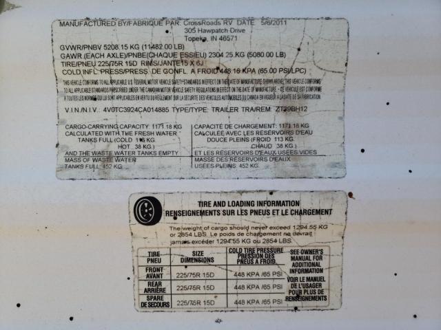 4V0TC3924CA014885 - 2012 CROS ZINGER Ağ foto 10