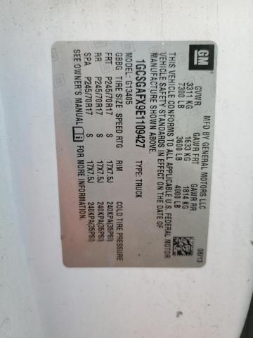 1GCSGAFX9E1109427 - 2014 CHEVROLET EXPRESS G1 Սպիտակ լուսանկար 13