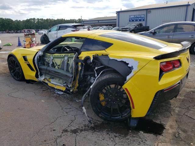 1G1YW2D76K5116242 - 2019 CHEVROLET CORVETTE GRAND SPORT 1LT YELLOW photo 2