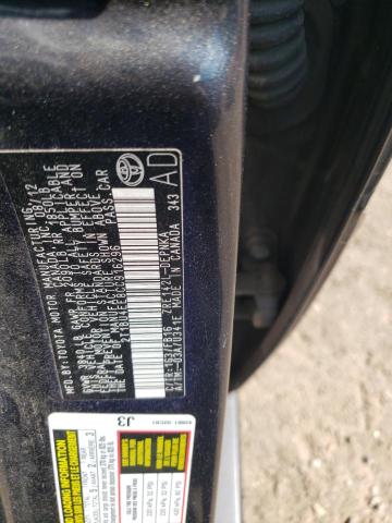 2T1BU4EE8CC916296 - 2012 TOYOTA COROLLA BASE 石墨色 照片 12