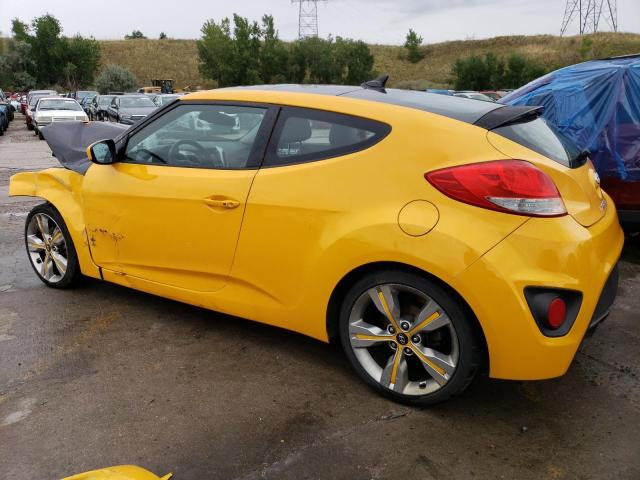 KMHTC6AD9CU053684 - 2012 HYUNDAI VELOSTER YELLOW photo 2