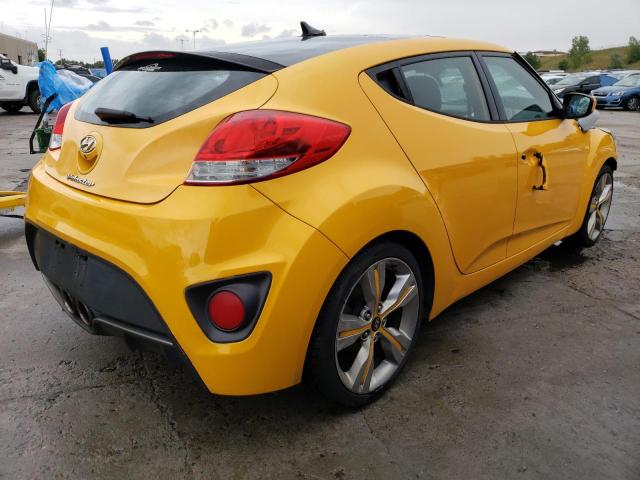 KMHTC6AD9CU053684 - 2012 HYUNDAI VELOSTER YELLOW photo 3