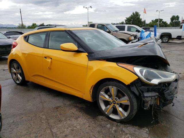 KMHTC6AD9CU053684 - 2012 HYUNDAI VELOSTER YELLOW photo 4