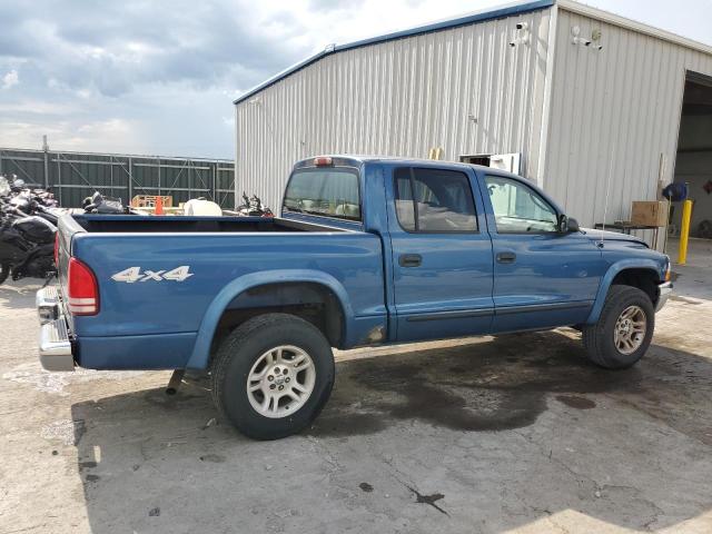 1D7HG48N03S210327 - 2003 DODGE DAKOTA QUAD SLT BLUE photo 3