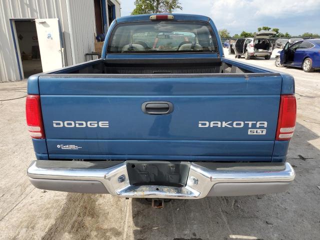 1D7HG48N03S210327 - 2003 DODGE DAKOTA QUAD SLT BLUE photo 6