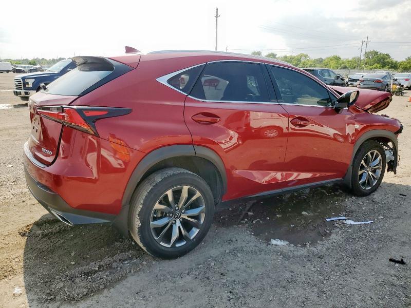 JTJSARBZ1M2203346 - 2021 LEXUS NX 300 BASE წითელი ფოტო 3