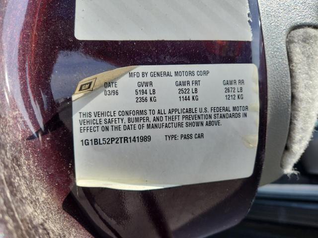 1G1BL52P2TR141989 - 1996 CHEVROLET CAPRICE / CLASSIC SS BURGUNDY photo 12