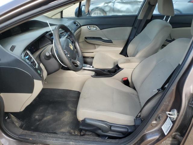 2HGFB2F50DH501797 - 2013 HONDA CIVIC LX ყავისფერი ფოტო 7