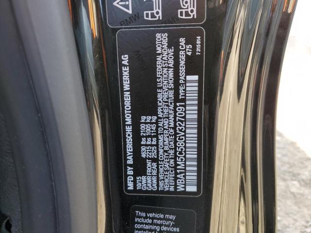 WBA1M5C58GV327091 - 2016 BMW M235XI BLACK photo 12