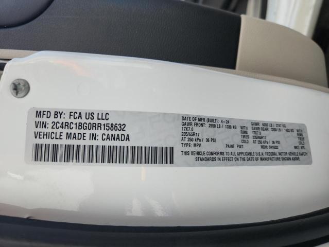 2C4RC1BG0RR158632 - 2024 CHRYSLER PACIFICA TOURING L WHITE photo 13