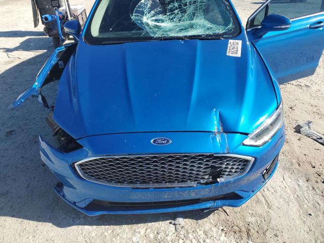 3FA6P0K96KR260185 - 2019 FORD FUSION TITANIUM ლურჯი ფოტო 11