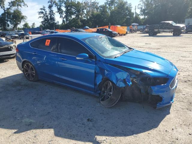 3FA6P0K96KR260185 - 2019 FORD FUSION TITANIUM ლურჯი ფოტო 4