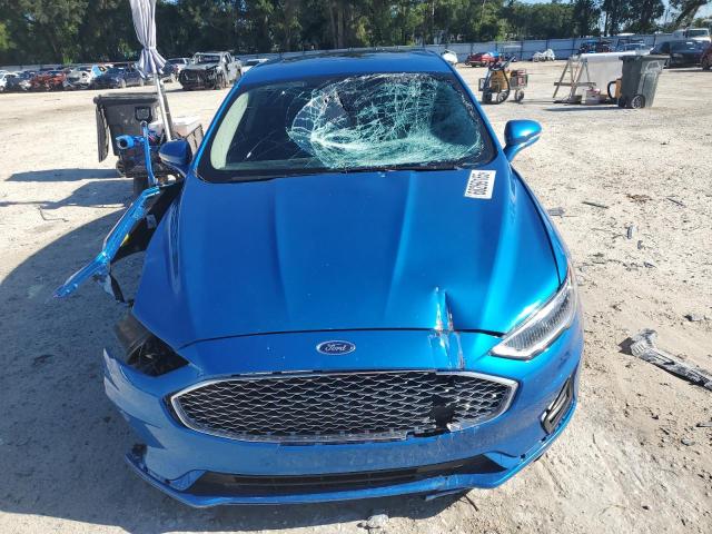 3FA6P0K96KR260185 - 2019 FORD FUSION TITANIUM ლურჯი ფოტო 5