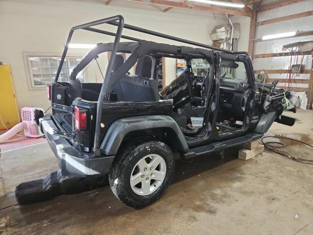 1C4BJWDGXEL288499 - 2014 JEEP WRANGLER U SPORT BLACK photo 3