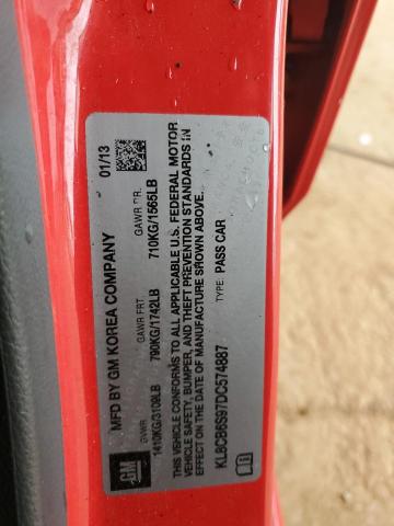 KL8CB6S97DC574887 - 2013 CHEVROLET SPARK LS RED photo 13