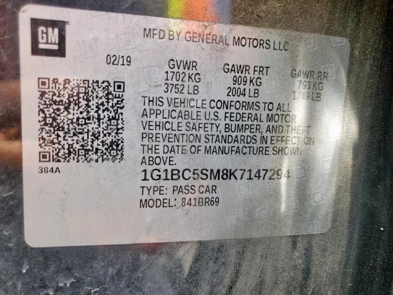 1G1BC5SM8K7147294 - 2019 CHEVROLET CRUZE LS Qara foto 14