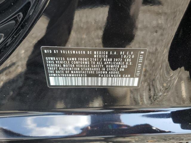 3VWC57BU6MM009910 - 2021 VOLKSWAGEN JETTA S BLACK photo 12