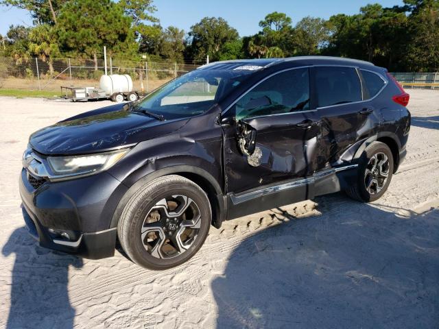 7FARW1H99HE039704 - 2017 HONDA CR-V TOURING GRAY photo 1