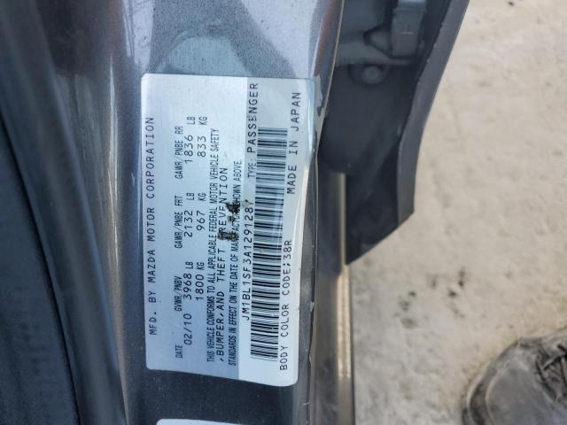 JM1BL1SF3A1291287 - 2010 MAZDA 3 I GRAY photo 12