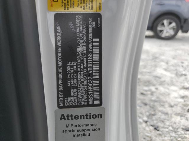 WBS1H9C32HV888166 - 2017 BMW M2 WHITE photo 13
