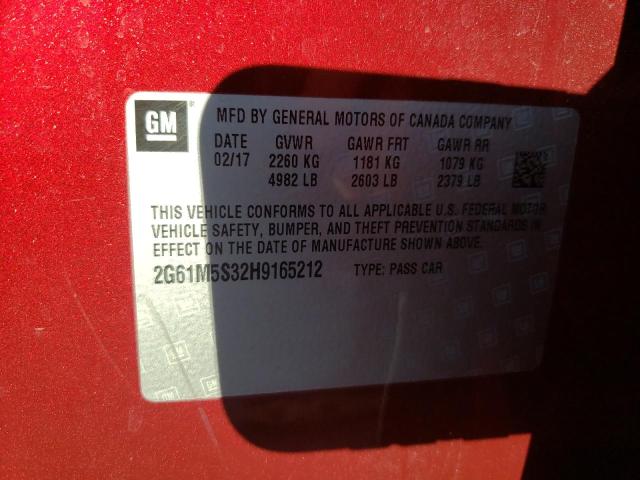 2G61M5S32H9165212 - 2017 CADILLAC XTS LUXURY RED photo 13