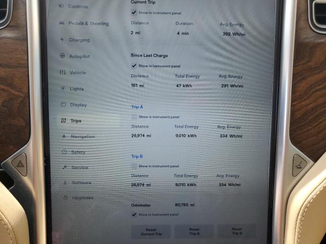 5YJSA1E23GF143199 - 2016 TESLA MODEL S BLUE photo 9