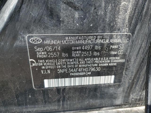 5NPE34AF4FH079630 - 2015 HYUNDAI SONATA SPORT BLACK photo 12